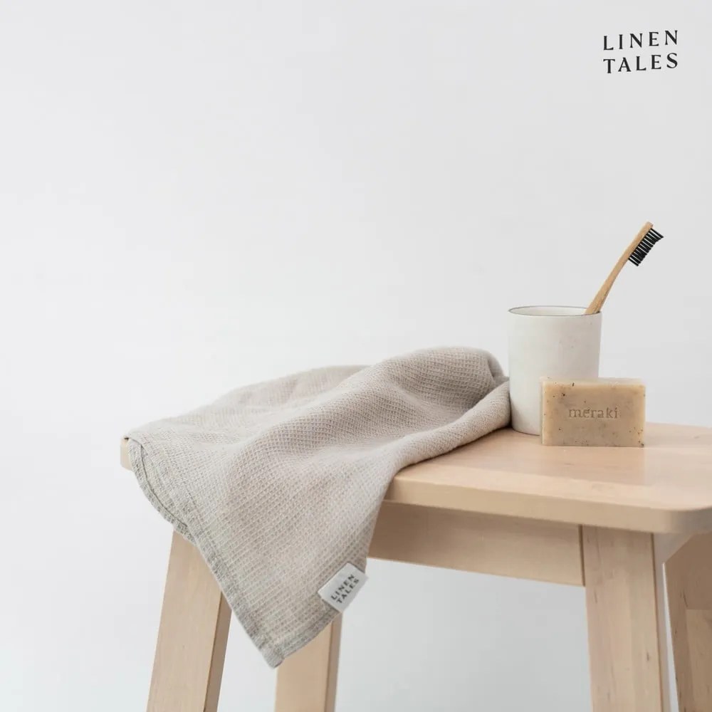 Lniany ręcznik waflowy 45x65 cm Natural Fine Waffle – Linen Tales