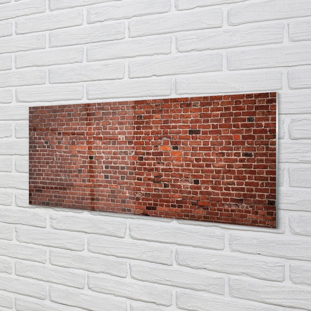 Szklany Panel Cegła mur vintage