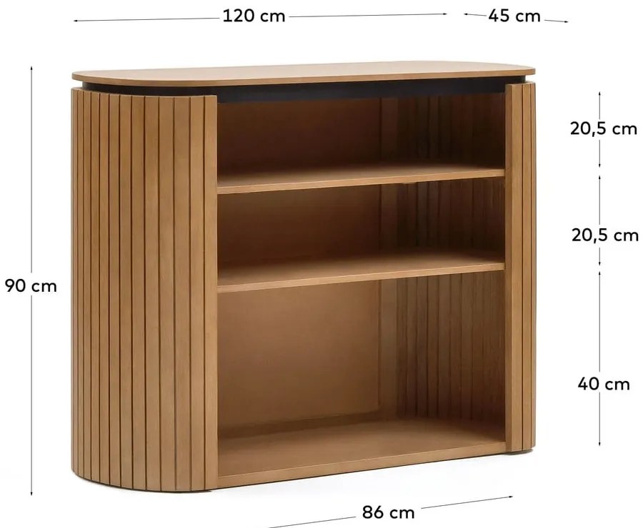 Regał z drewna mango w naturalnym kolorze 120x90 cm Licia − Kave Home