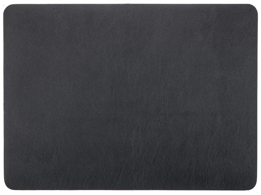 Czarna mata stołowa z imitacji skóry ZicZac Togo, 33x45 cm