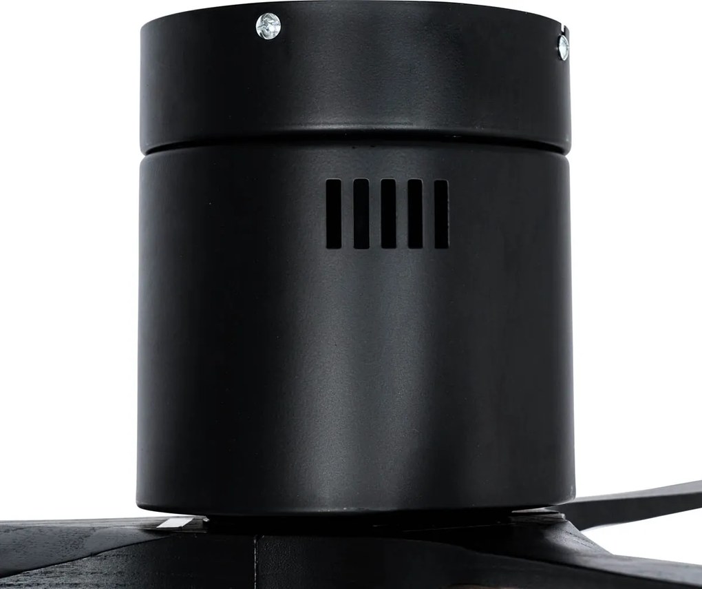 Inteligentny wentylator sufitowy czarny w tym LED z pilotem - Sofia