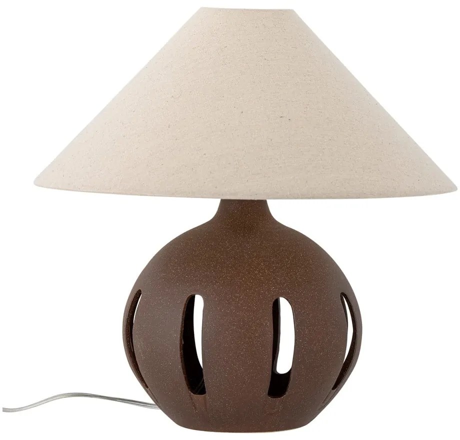 Kremowa lampa stołowa z tekstylnym kloszem (wysokość 40,5 cm) Liana – Bloomingville