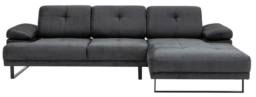 Ciemnoszara sofa narożna Artie Mustang, narożnik prawy