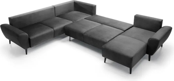 Narożnik BOSCO XL zestaw z elektryczną funkcją regulacji tkanina Monolith 95 Szary WERSAL