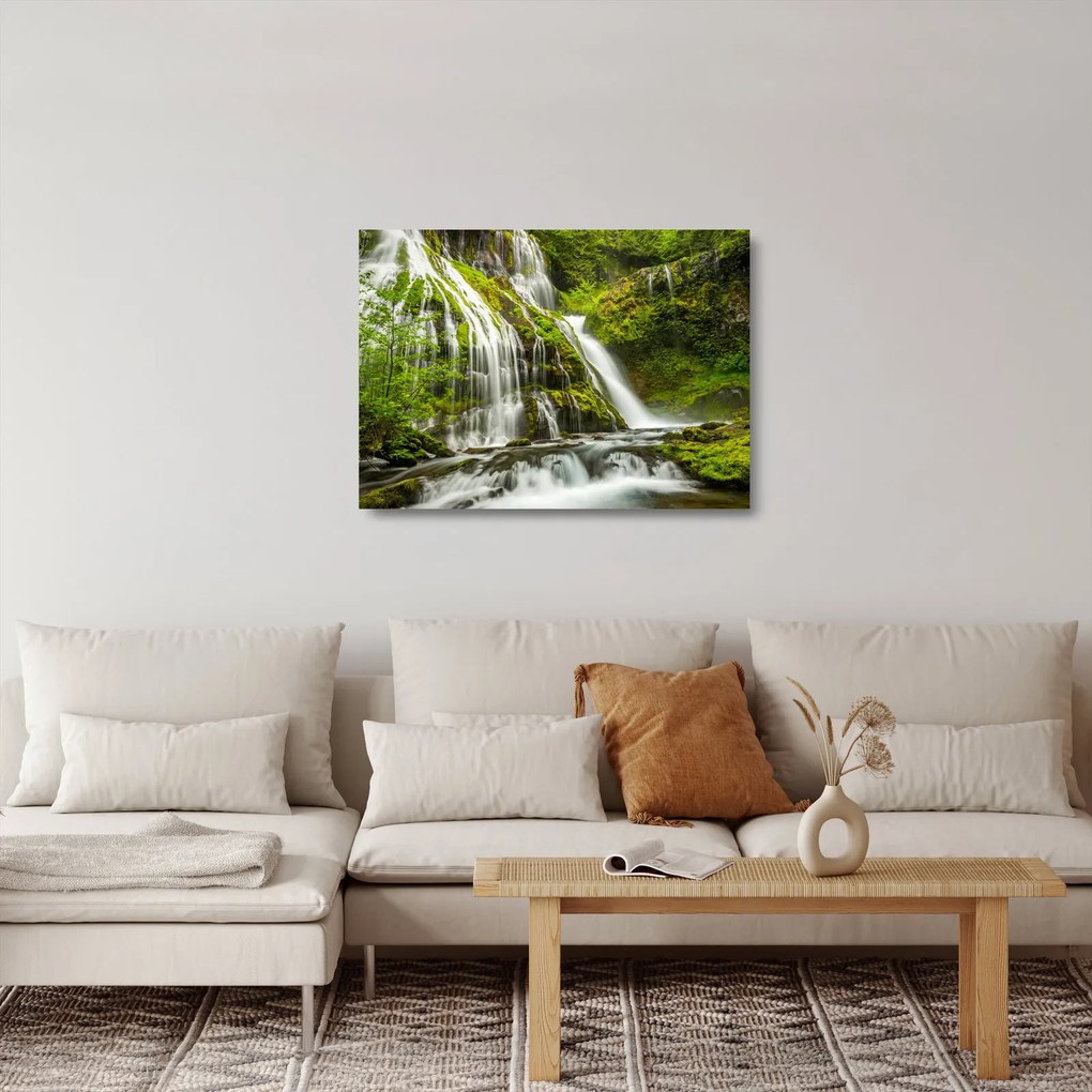 Obraz na szkle - Wodospad, Wind River Valley (70x50 cm)