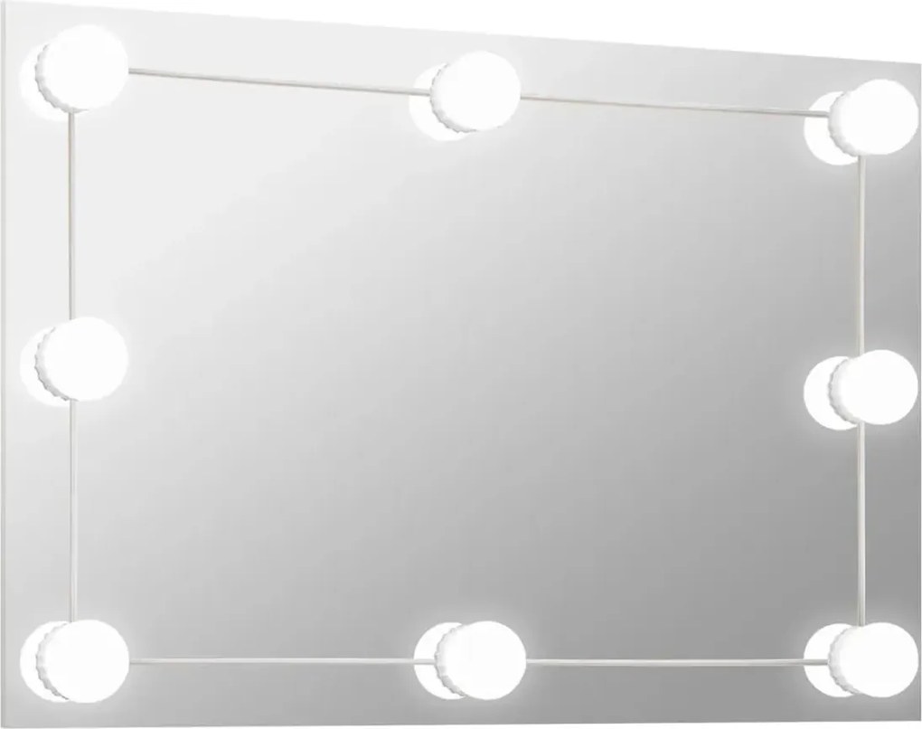 Prostokątne wiszące lustro LED 60x40 cm C6-R02