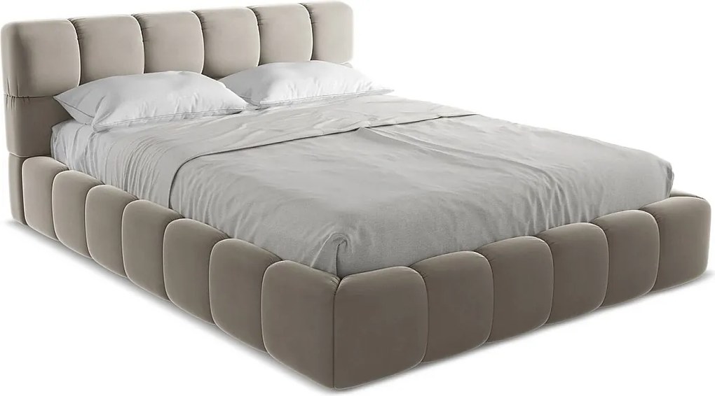 Łóżko 180 x 228 - z weluru - kreci - NALU