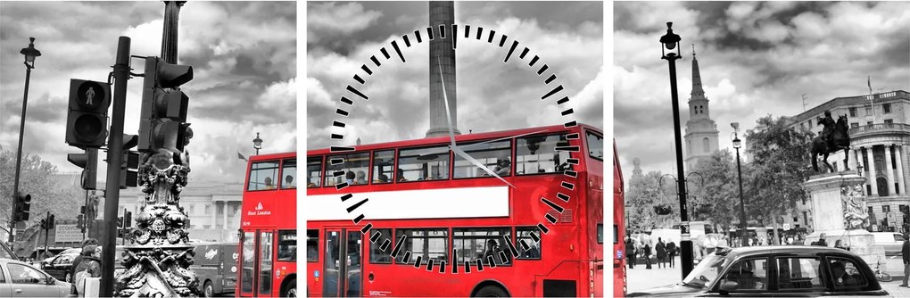 Obraz - Trafalgar Square (z zegarem) (90x30 cm)