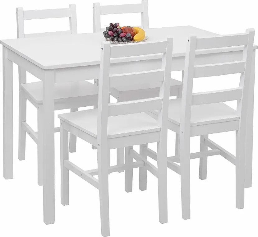 Zestaw do jadalni MCW-F77 (5-częściowy),  biały