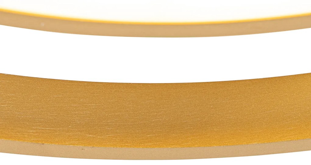 Wentylator sufitowy z lampą złoty 46,5 cm zoświetleniem LED ipilotem - KeesDesignerski Oswietlenie wewnetrzne