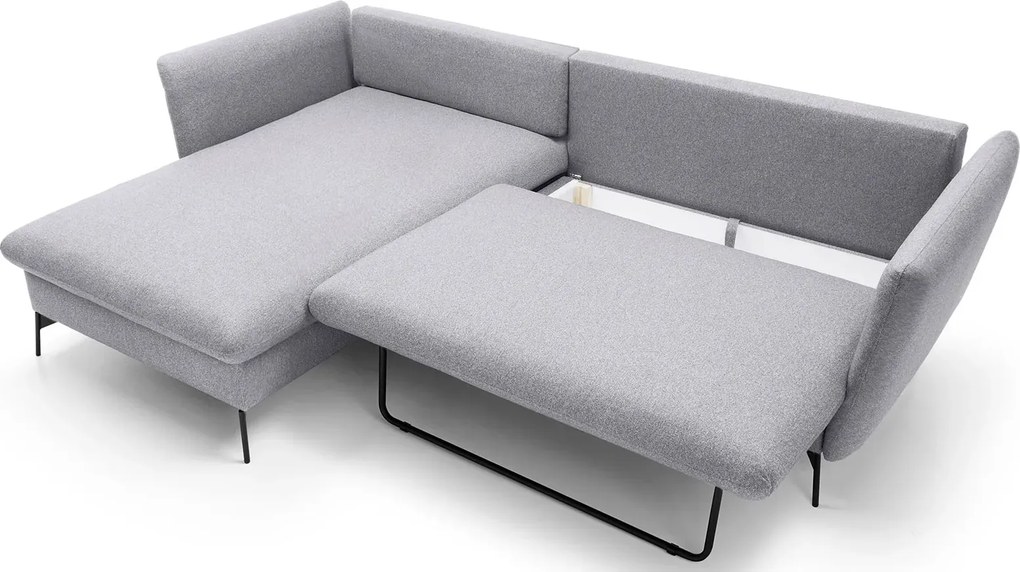 Popielaty narożnik z pojemnikiem do salonu N8-Z32