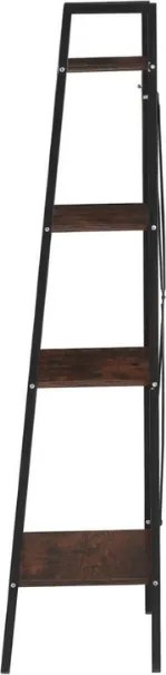 Regał TAYLOR 4 półki 147x60 cm, rustykalny brązowy