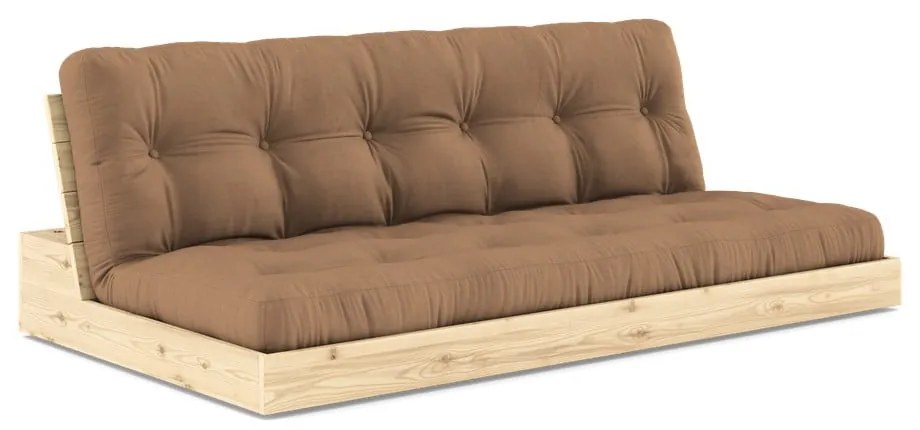 Brązowa rozkładana sofa 196 cm Base – Karup Design