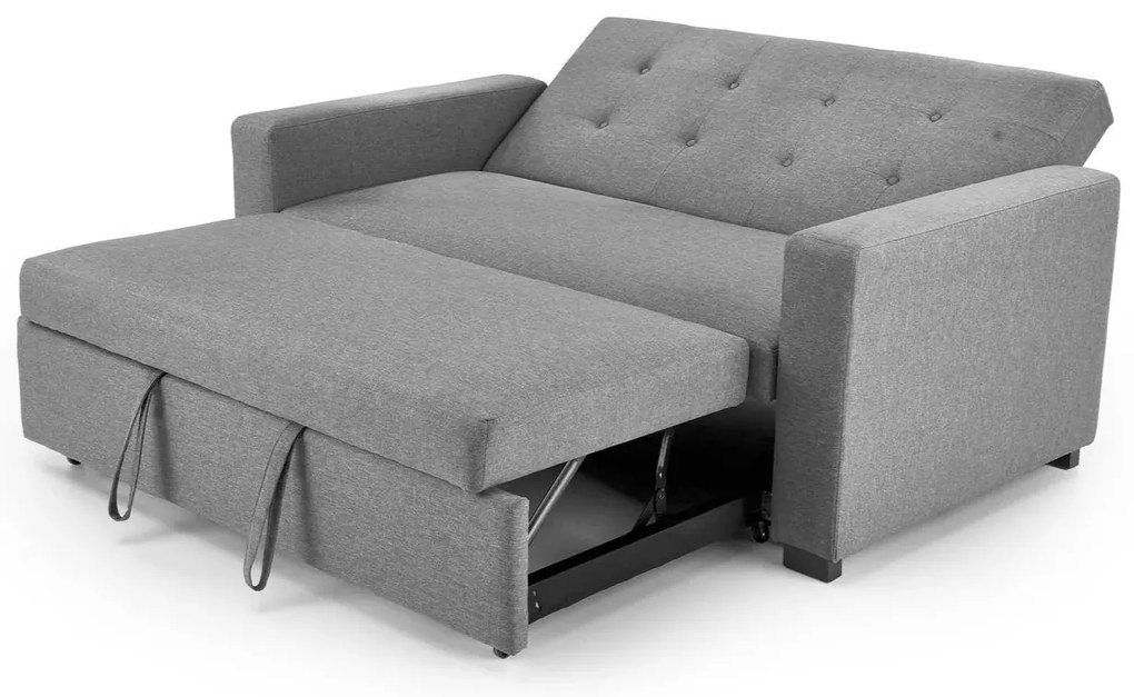 Sofa rozkładana z funkcją spania PAULINIO szara HALMAR