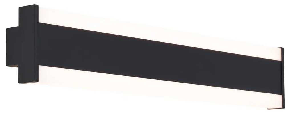 Nowoczesna lampa ścienna czarna CCT 60 cm z LED IP54 - Vanya