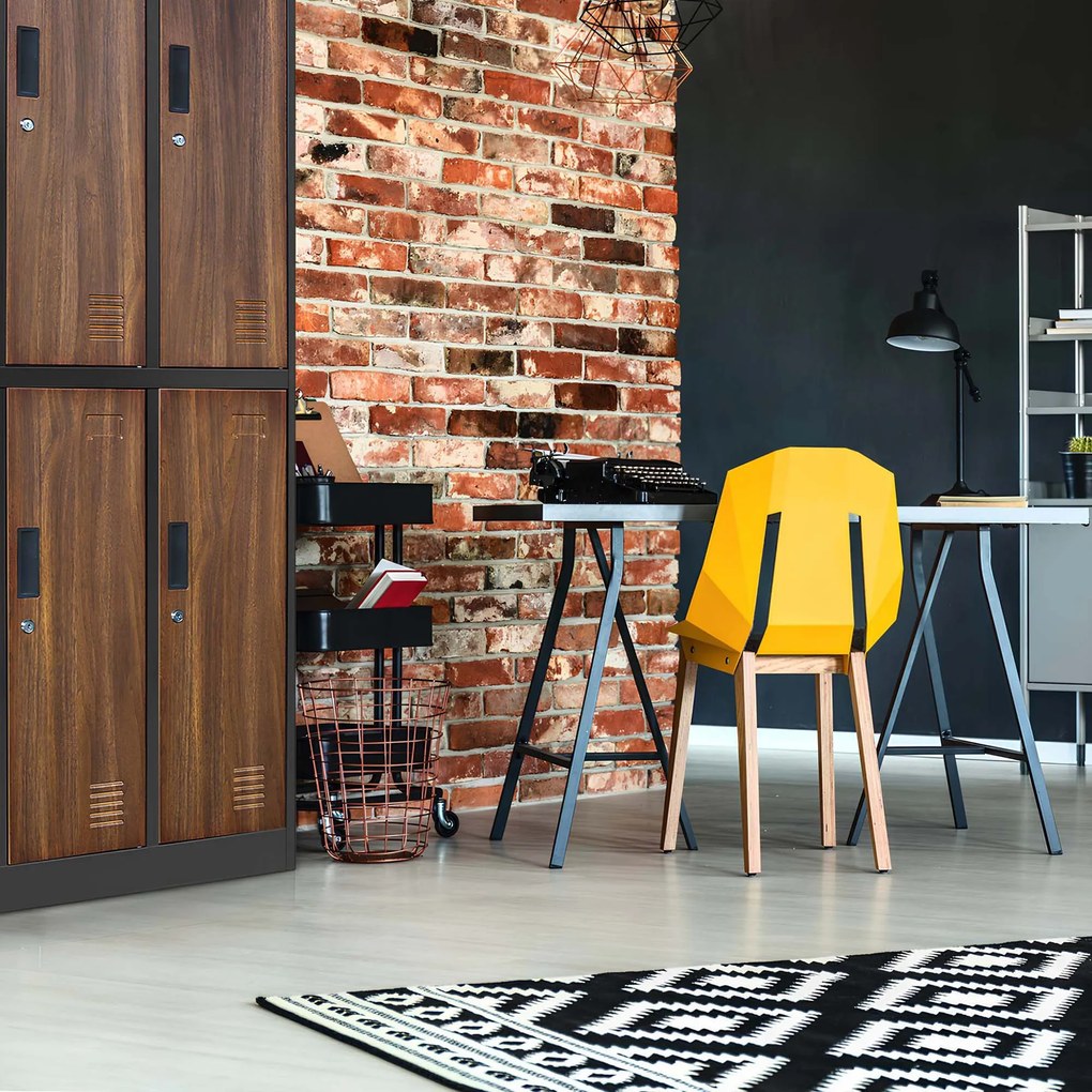 Szafka socjalna ubraniowa BHP biała: 6-drzwiowa IGOR 900 x 1850 x 450 mm