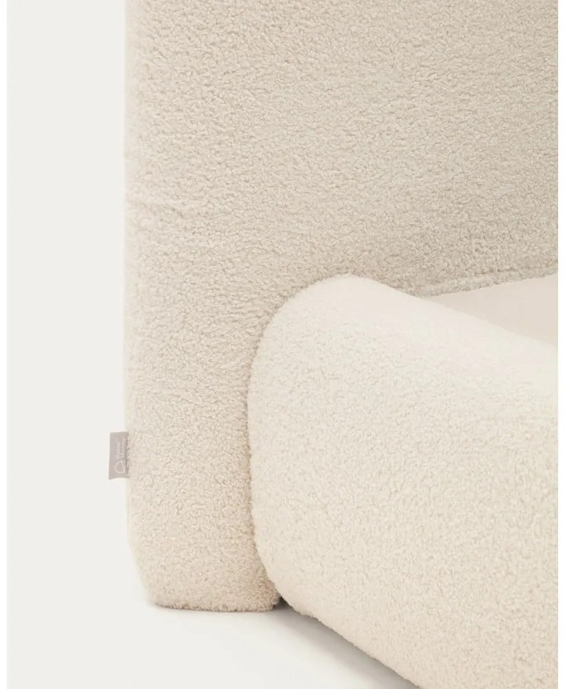 Beżowe tapicerowane łóżko dwuosobowe 180x200 cm Martina – Kave Home