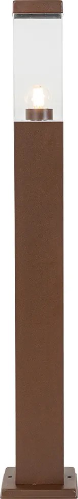 Nowoczesna lampa ogrodowa stojąca brązowa rdza 80 cm - Malios