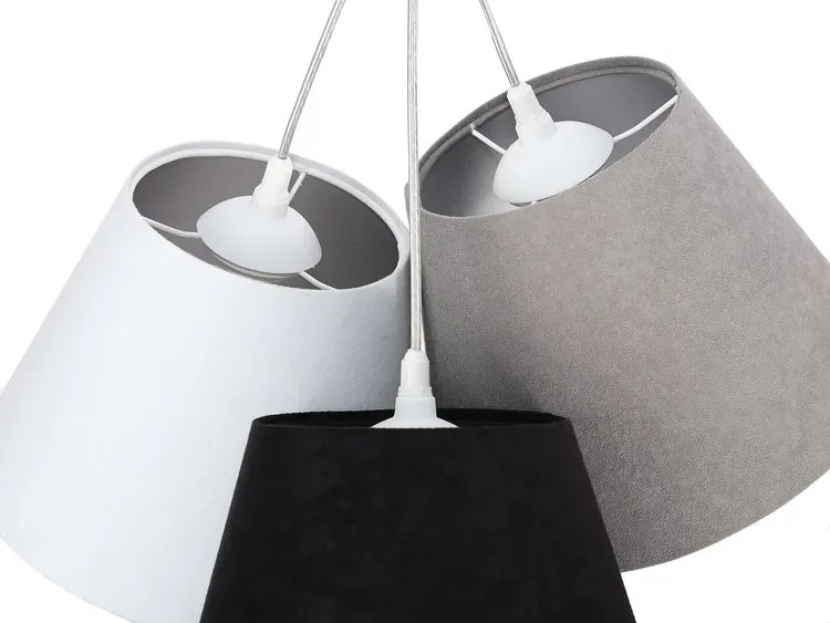 Trójkolorowa lampa wisząca ze srebrnym wnętrzem E6-M96