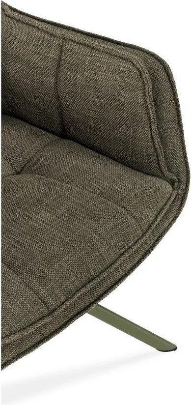 Zielone tapicerowane fotele jadalniane zestaw 2 szt. Keiko – Marckeric