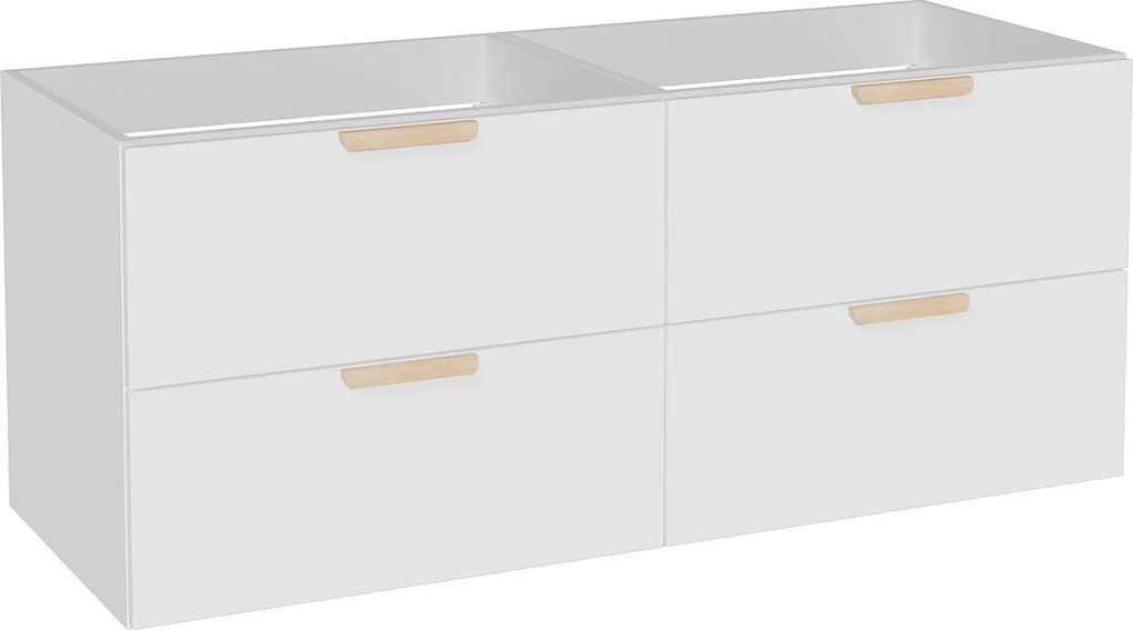 Wisząca szafka pod umywalkę - Biały - szer. 120 cm AVORELI