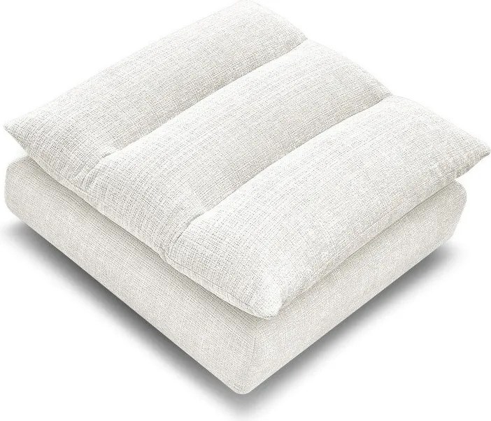 Biały podnóżek z tkaniny szenilowej Neil – Bobochic Paris