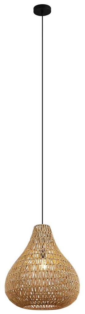 Skandynawska lampa wisząca brązowa 45 cm - Lina NaturalSkandynawski Oswietlenie wewnetrzne