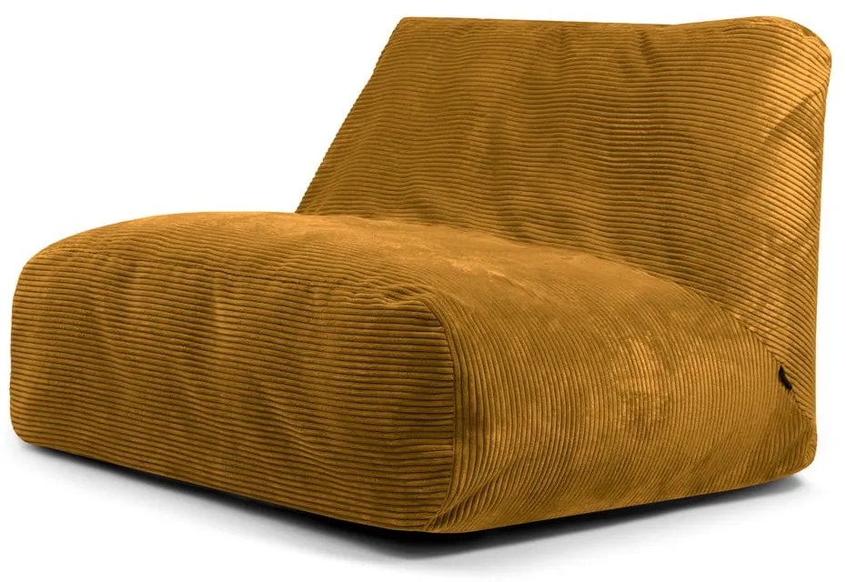 Musztardowy sztruksowy worek do siedzenia Sofa Tube – SLOWDOWN