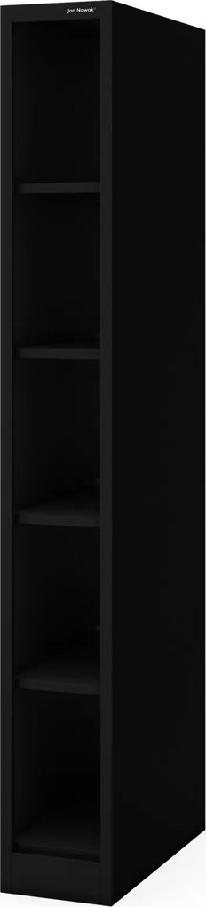 Metalowy regał na dokumenty Tim, 25 × 60 × 185 cm, kolor czarny