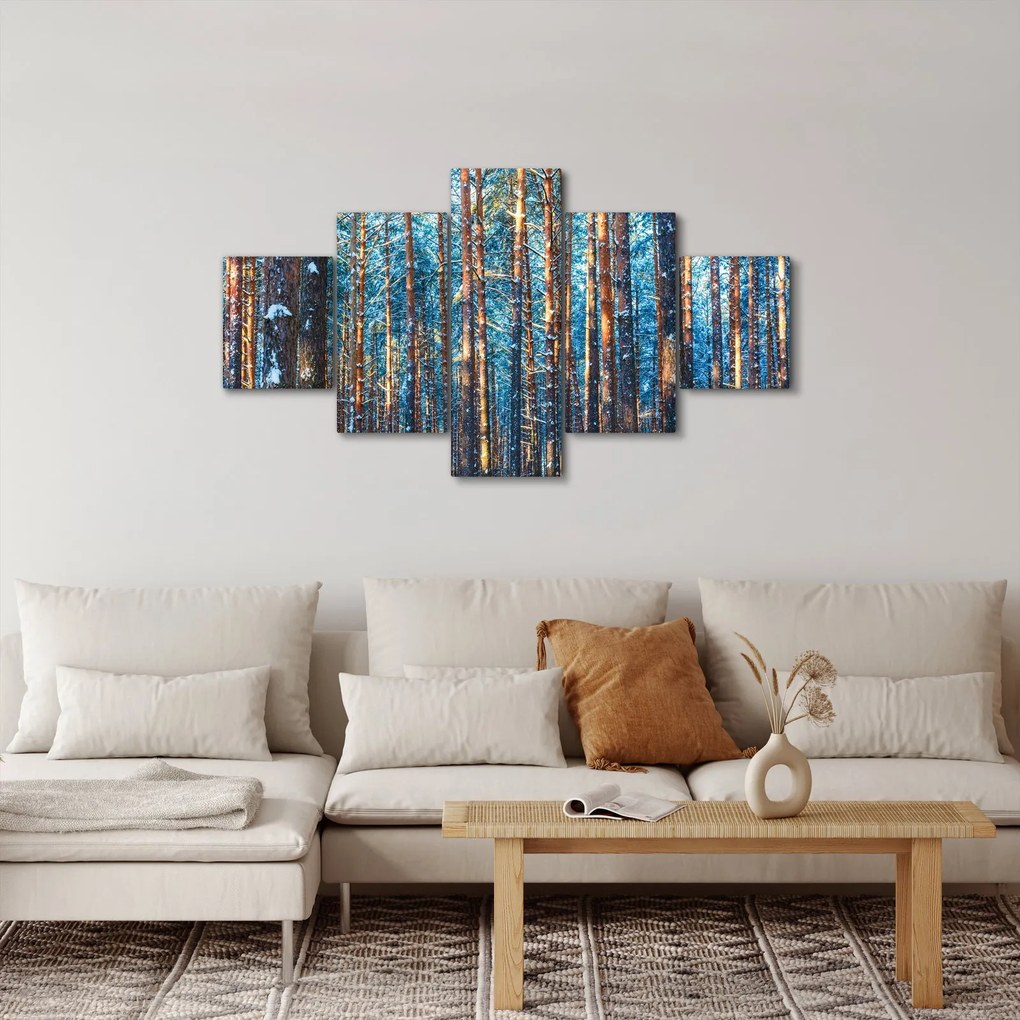 Obraz - Zimowy las (125x70 cm)