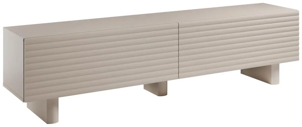 Szafka RTV 2-drzwiowa z MDF - 180 cm - Beżowy - LUDIMA