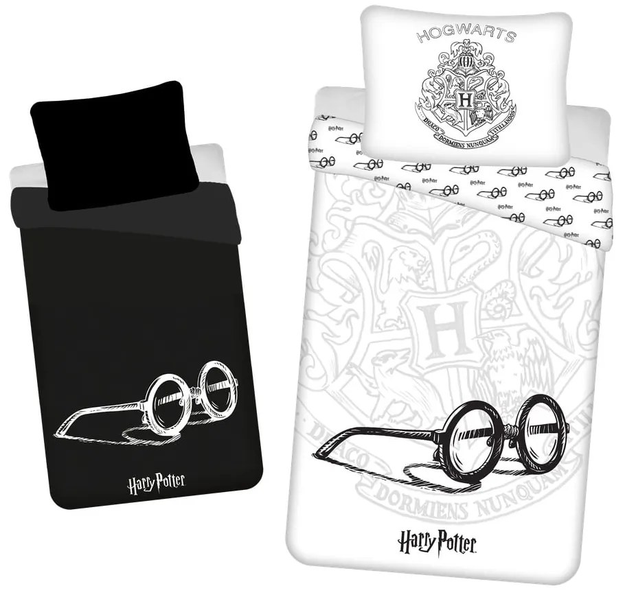 Bawełniana fluorescencyjna pościel dziecięca 140x200 cm Harry Potter – Jerry Fabrics