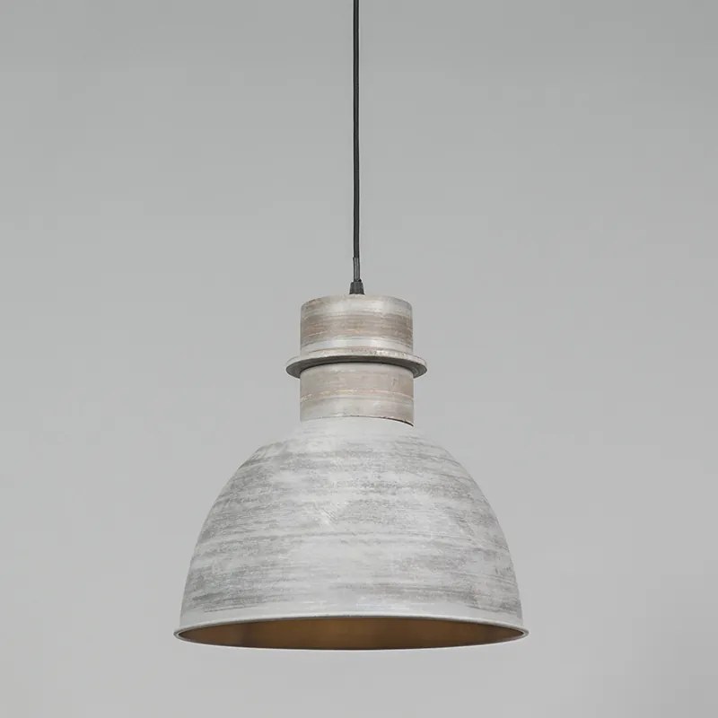 Zestaw 2 rustykalnych lamp wiszących szarych - Dory