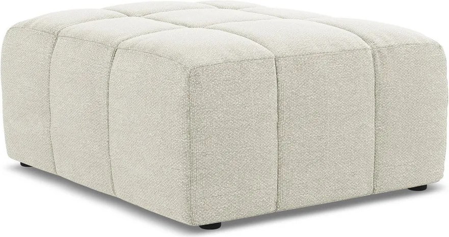 Beżowy podnóżek z materiału bouclé Aloha – Makamii