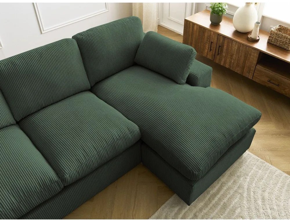 Zielony sztruksowy narożnik Belair – Bobochic Paris