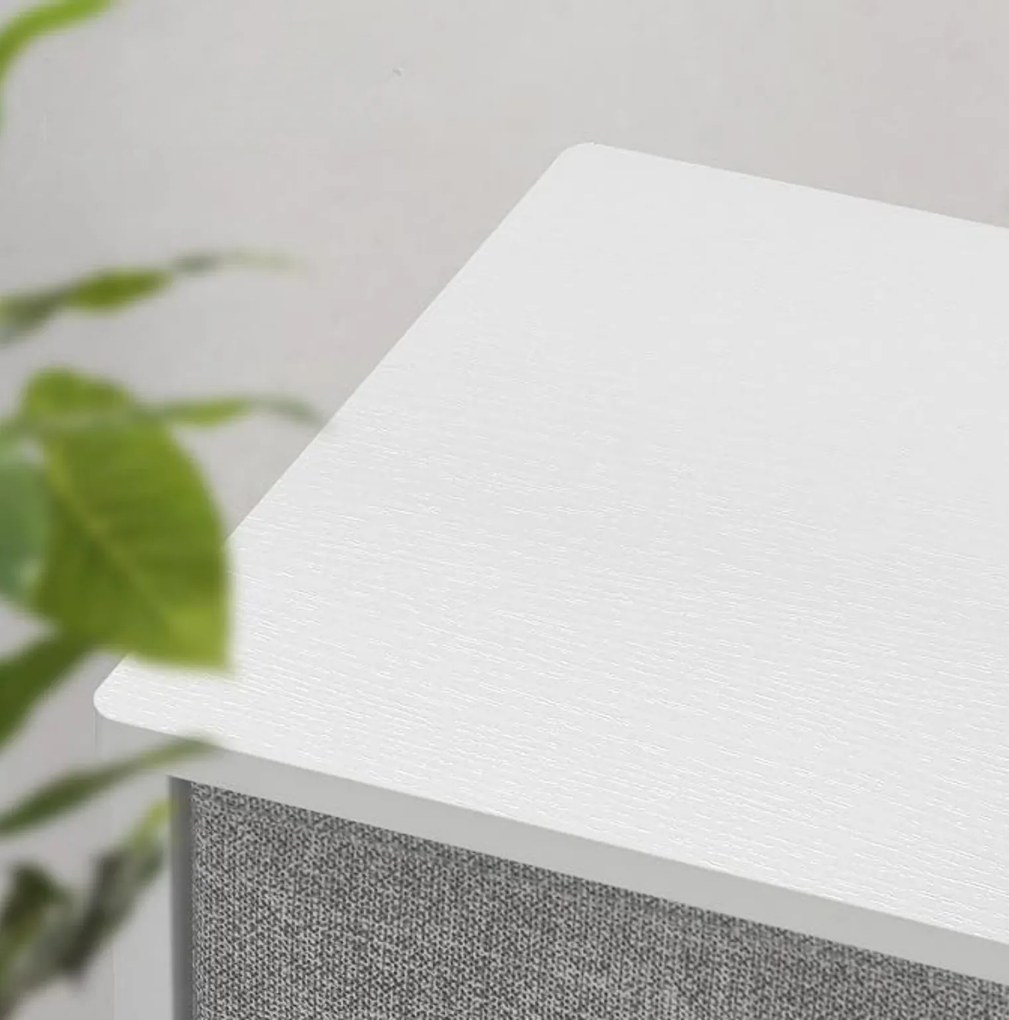 Komoda z szufladami TRENILO 80x81,5 cm, biała/szara