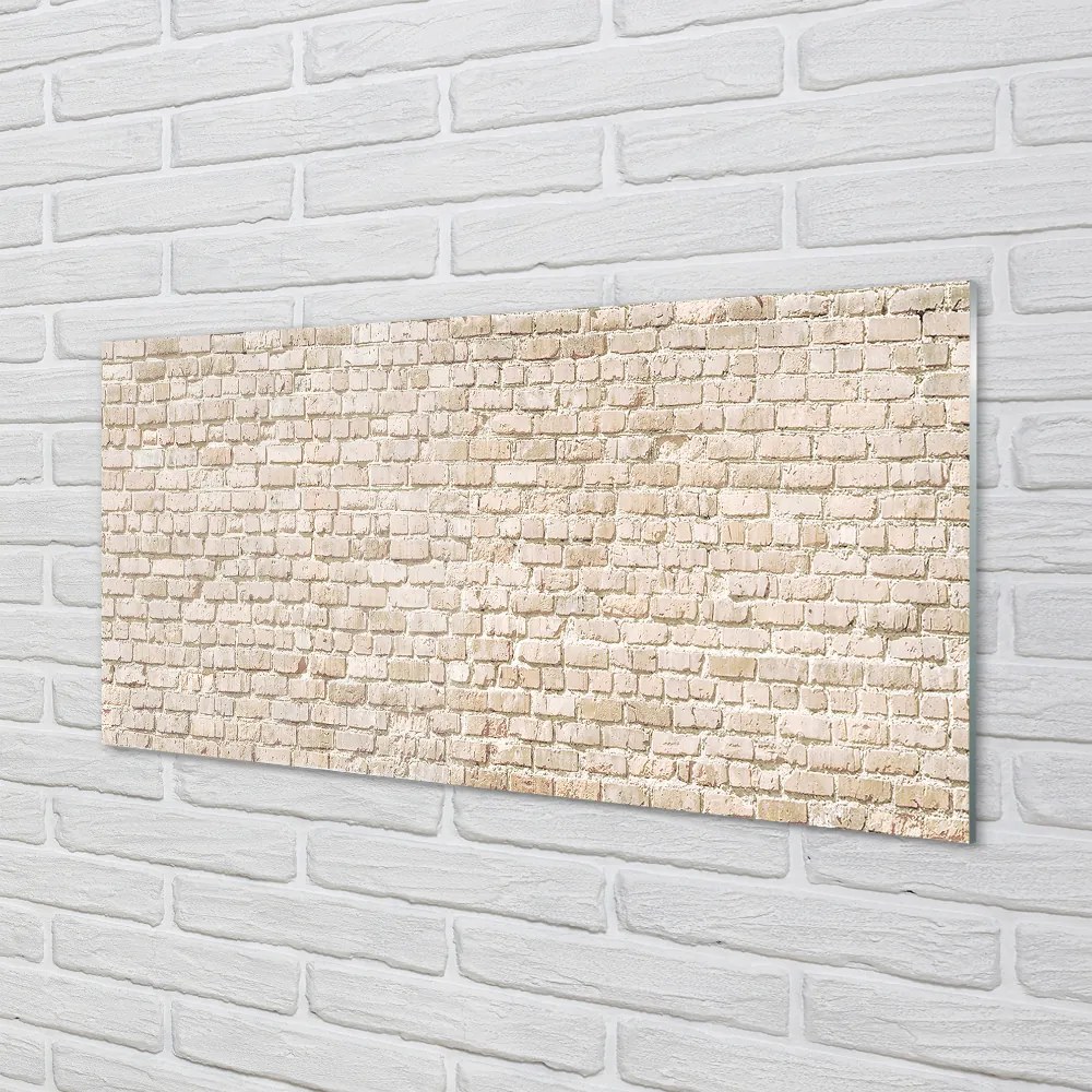 Szklany Panel Cegła mur vintage