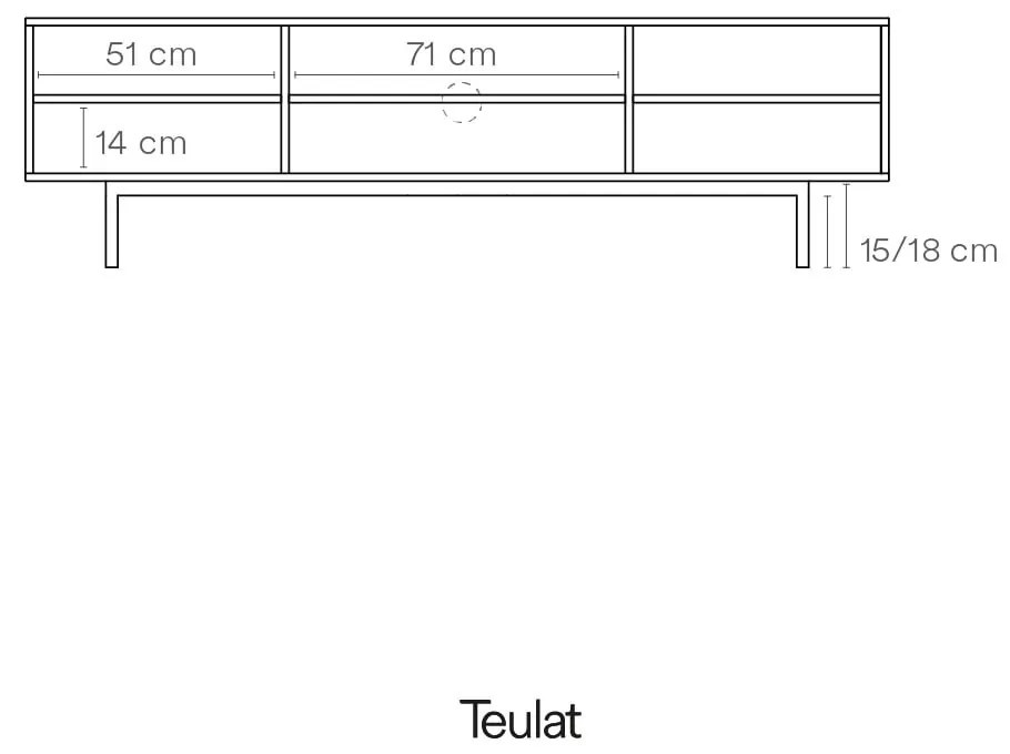 Biała szafka pod TV 180x52 cm Sierra – Teulat