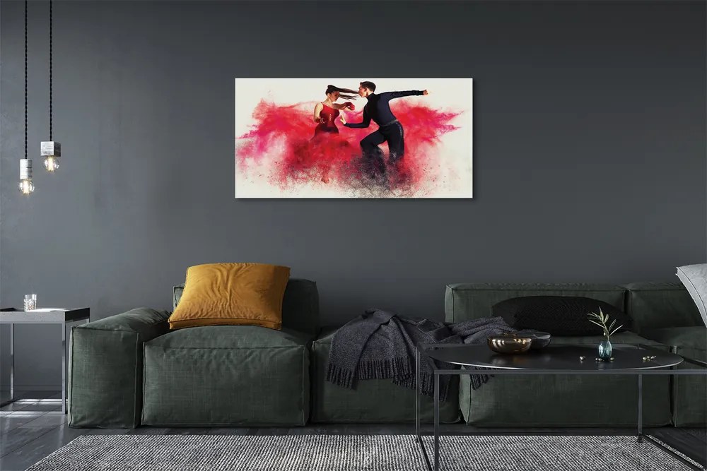 Duży obraz na płótnie Taniec w Czerwonym Dymie