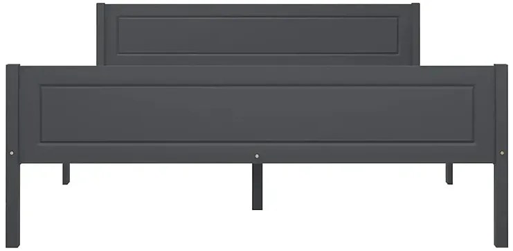 Szare Sosnowe Dwuosobowe Łóżko 160X200 W3-G22