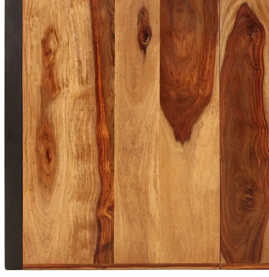 Brązowy stół z drewna sheesham 100x220 – Fulo 7X