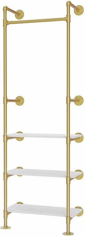 Szafa wejściowa z dwiema półkami Wieszak na ubrania w stylu industrialnym Wieszak na ubrania wys. 178cm