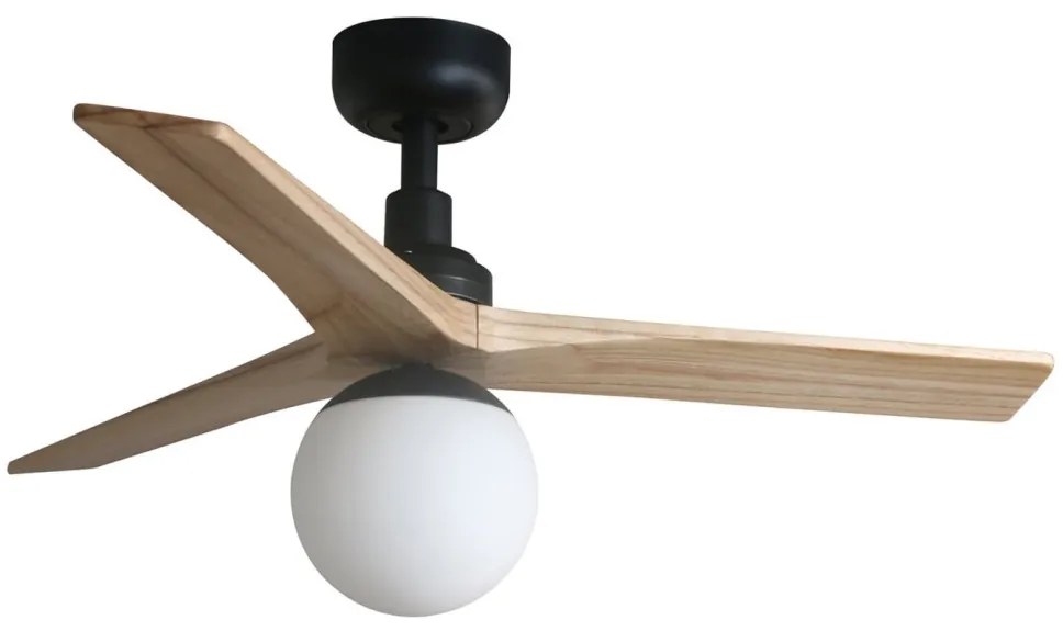 FARO 34284-11L - Wentylator sufitowy KLIM S 1xE27/15W/230V sosna/czarny + pilot