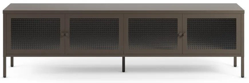 Szara metalowa szafka pod TV 160x50x35 cm Layna – Marckeric