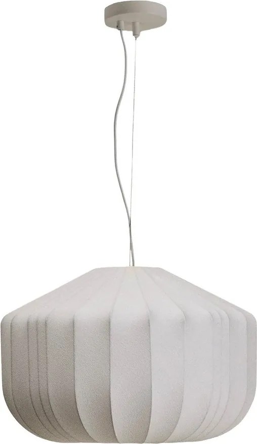 Biała lampa sufitowa z tekstylnym kloszem ø 51 cm Somar – Kave Home