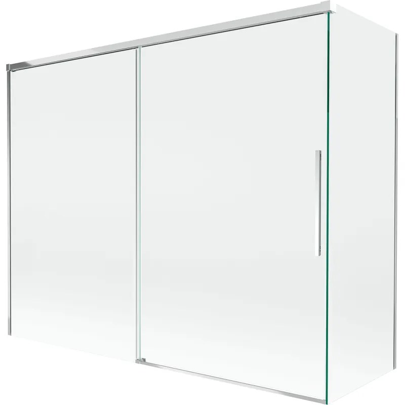 Mexen Rox parawan nawannowy 2-skrzydłowy rozsuwany 190 + 80 x 150 cm, transparent, chrom - 8C9-190-080-01-00
