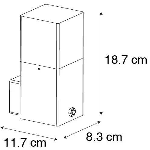 Zewnetrzna Lampa ścienna zewnętrzna czarna IP44 z czujnikiem zmierzchu - Denmark Nowoczesny Oswietlenie zewnetrzne