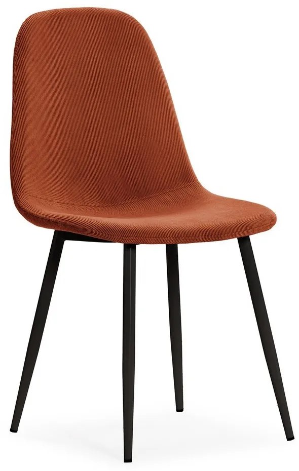 Tapicerowane krzesła zestaw 4 szt. w kolorze terakoty Minka – Marckeric