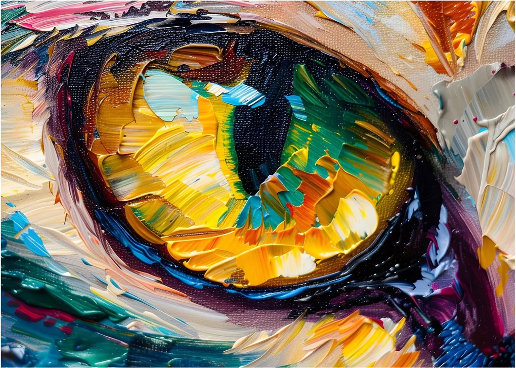 Obraz - Malowanie kocim okiem (70x50 cm)