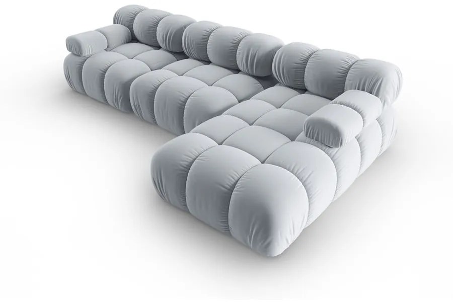 Jasnoniebieska aksamitna sofa 285 cm Bellis – Micadoni Home